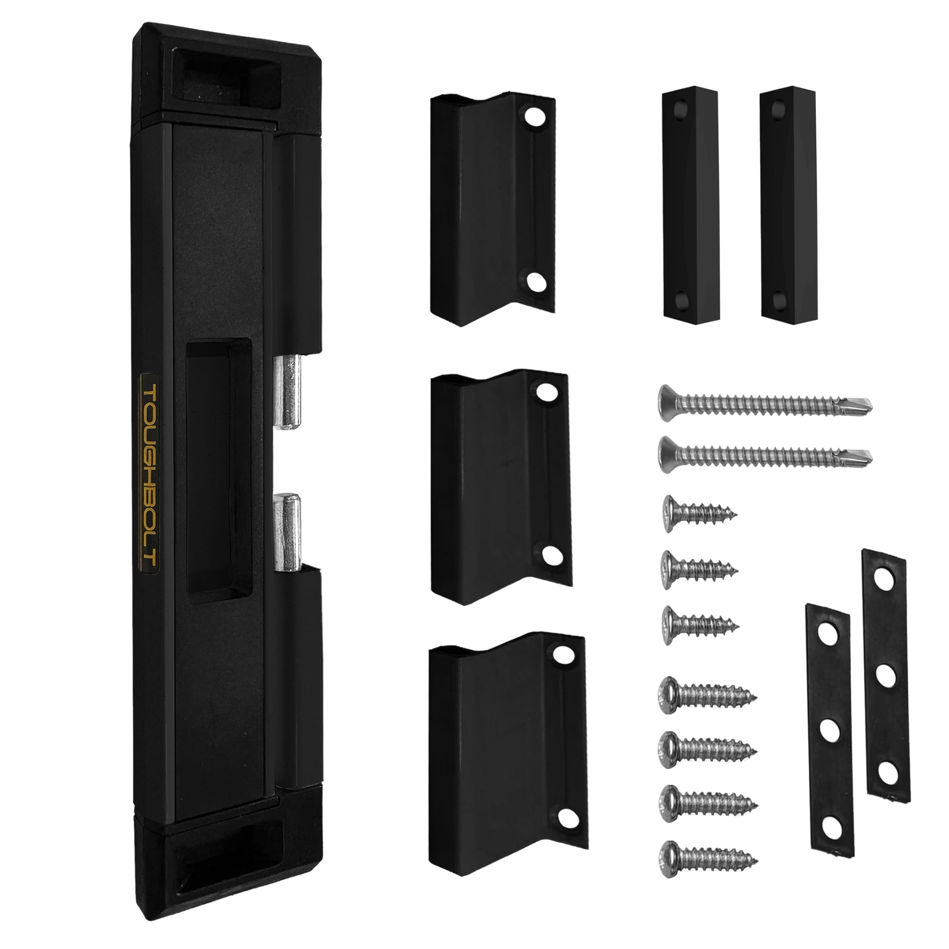 Buy now 2-Pack TOUGHBOLT Double Deadbolt Sliding Patio Door, Child Safety, Home Security Lock with 3-Receiver Latches Included - Installation Required 1 Black at indiglob india