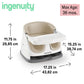 Ingenuity Baby Base 2-in-1 Booster Feeding and Floor Seat with Self-Storing Tray - Cashmere