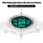 Beeasy Digital Watch Waterproof with Stopwatch Alarm Countdown Dual Time, Ultra-Thin Super Wide-Angle Display Digital Wrist Watches for Men Women