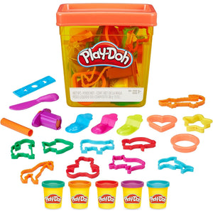 Play-Doh Fun Tub Set, 19 Accessories & Reusable Storage Container, Preschool Toys, Kids Arts & Crafts, Back to School Gifts, Ages 3+ (Amazon Exclusive)