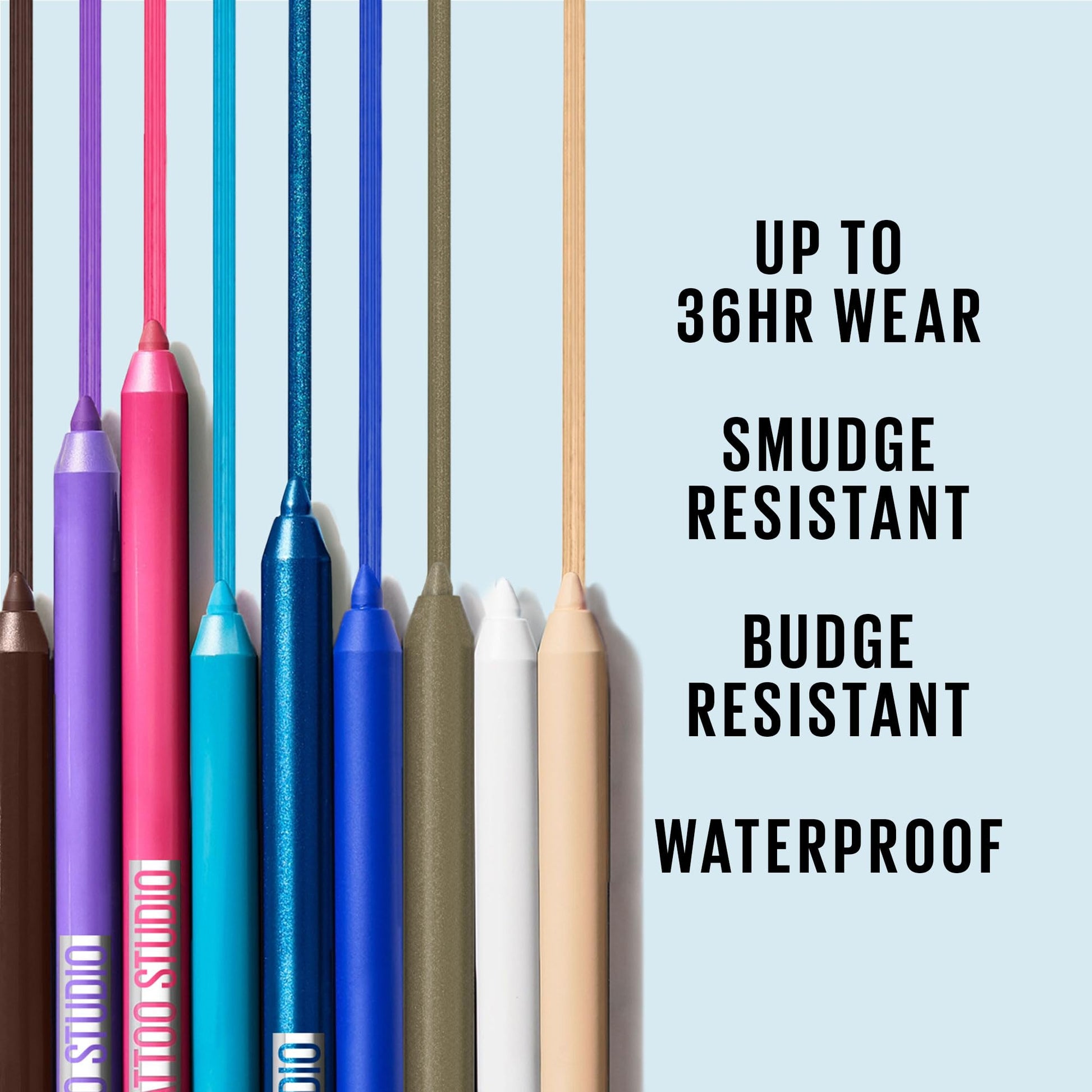 Buy now Maybelline TattooStudio Long-Lasting Sharpenable Eyeliner Pencil, Glide on Smooth Gel Pigments with 36 Hour Wear, Waterproof, Deep Onyx, 1 Count at indiglob india