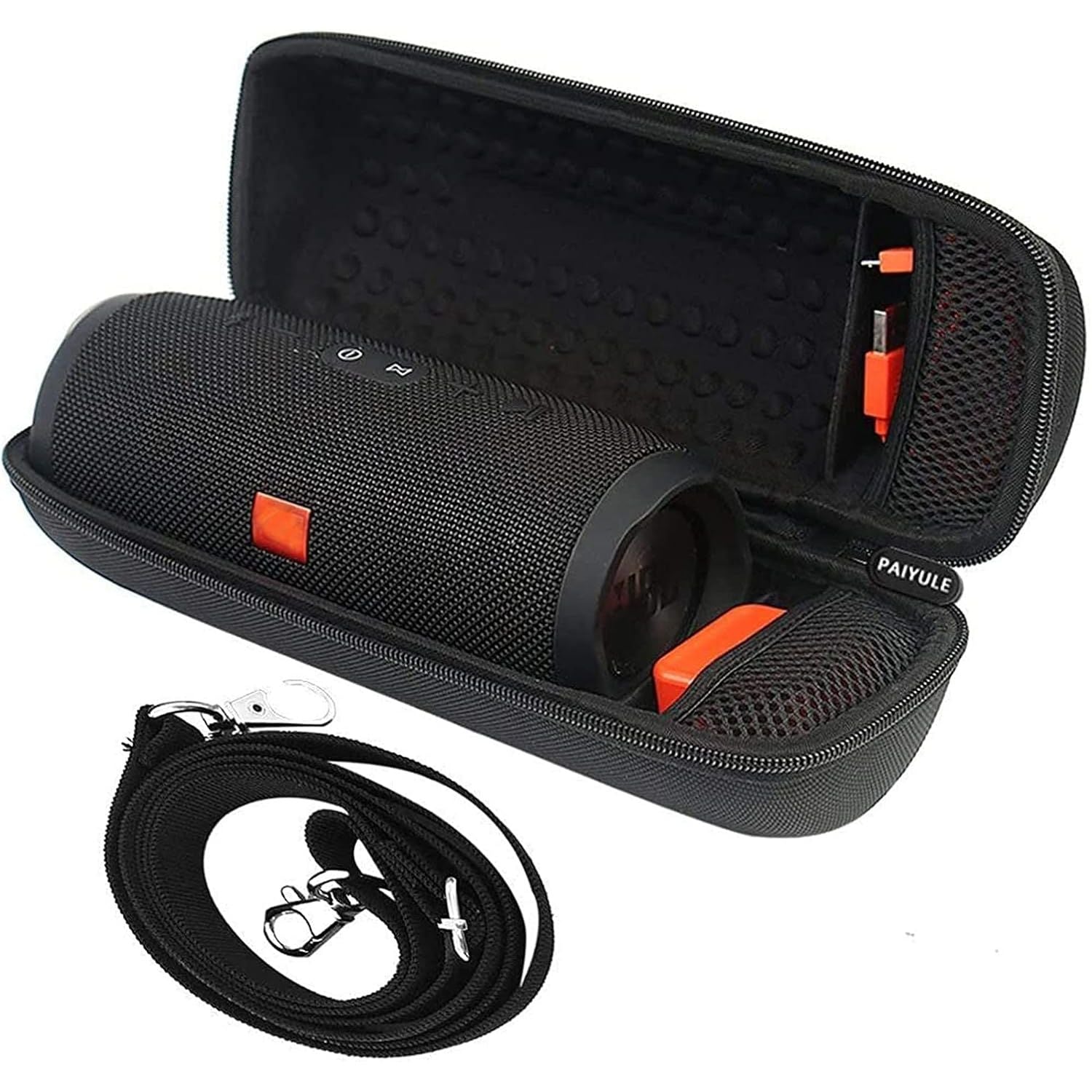 Buy now Hard Travel Case Compatible for Charge 3 BLKAM Waterproof Portable Bluetooth Wireless Speaker (Black). Extra room for USB Cable and Charger at indiglob india