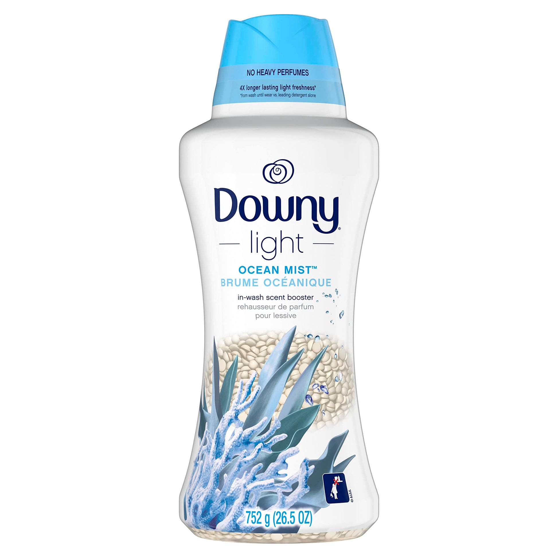 Buy now Downy Light Laundry Scent Booster Beads, Ocean Mist Scent, 24 OZ, In-Wash Fabric Beads Designed To Be Gentle With A Light Boost Of Scent, No Heavy Perfumes Ocean Mist 26.5 Ounce (Pack of 1) at indiglob india
