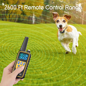 Dog Training Collar, 100% IPX7 Waterproof Rechargeable 875 Yards Remote Dog Shock Collar with LED Light/Beep/Vibration/Shock Modes, Dog Bark Collar for Small Medium Large Dogs