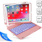 BABG Keyboard Case for iPad 6th/5th 9.7inch, iPad Pro 9.7, iPad Air 2, iPad Air 1,Non-Trackpad,360°Swivel,7 Use Modes,Backlight- Rose Gold