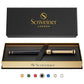 Buy now Scriveiner Black Lacquer Rollerball Pen - Stunning Luxury Pen, Real Gold Plating, Schmidt Ink Refill, Best Roller Ball Gift Set for Men & Women, Professional, Executive Office, Nice Pens 1. Black with Gold at indiglob india