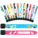 14 Pieces Children Safety ID Wristband Reusable Identification Bracelets Waterproof ID Band Safety Wristband for Boys and Girls (Delicate Style) - My Store