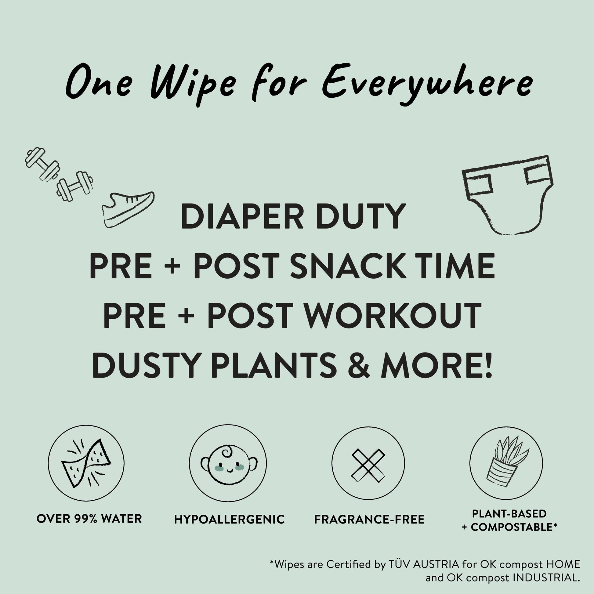 Buy now The Honest Company Hypoallergenic Multi-Use Baby Wipes for Sensitive Baby Skin Rainbow 60 Count at indiglob india