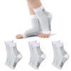 3pairs Neuropathy socks for Women & Men, Ankle brace Socks and Tendonitis socks,For Pain Relief and Plantar Fasciitis,Ankle sleeve for ankle swelling(L/XL) - white