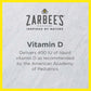 Zarbee's Vitamin D Drops for Infants, 400IU (10mcg) Baby & Toddler Liquid Supplement, Newborn & Up, Dropper Syringe Included, 0.47 Fl Oz