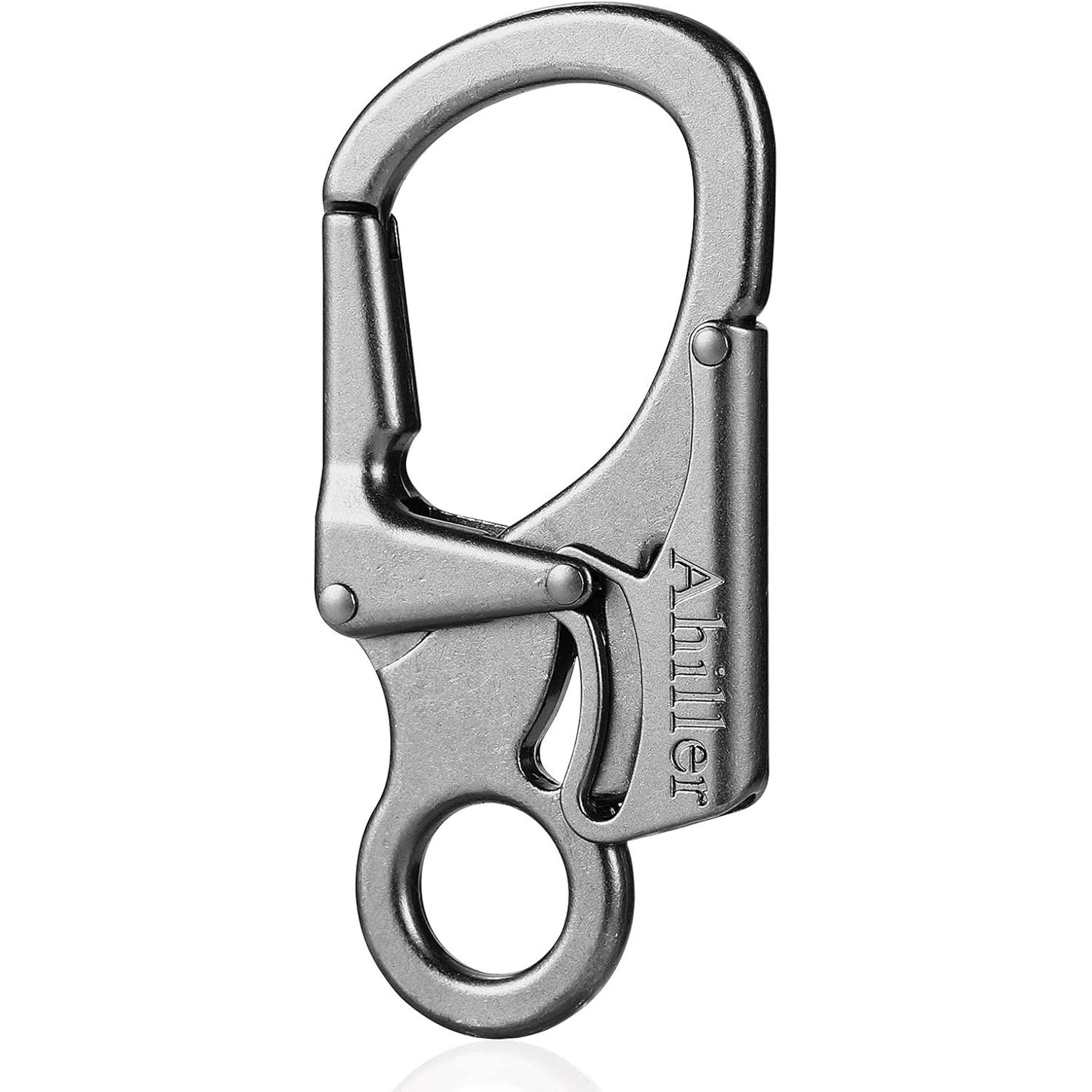 Ahiller Carabiner Clip, Double Anti-Misopening Locking Design, 3" Zinc Alloy Heavy Keychain for Outdoor Camping Hiking, Key Ring Clip
