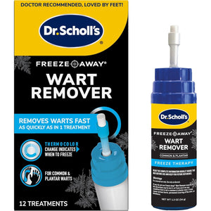 Dr. Scholl's Freeze Away Wart Remover for Hands & Feet, 12 ct – Removes Warts Fast in as Little as 1 Treatment, Fast-Acting Treatment for Common and Plantar Wart Removal, Safe to Use on Kids Ages 4+