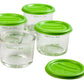 Buy now Glass Baby Food Storage Containers (4 Pk) - 2oz Jars in Stackable Storage Tray w Tight Interlocking Base- Dry-Erase Marker Labeling- Microwave Freezer Dishwasher Safe- Babyfood Breast Milk, Gift at indiglob india