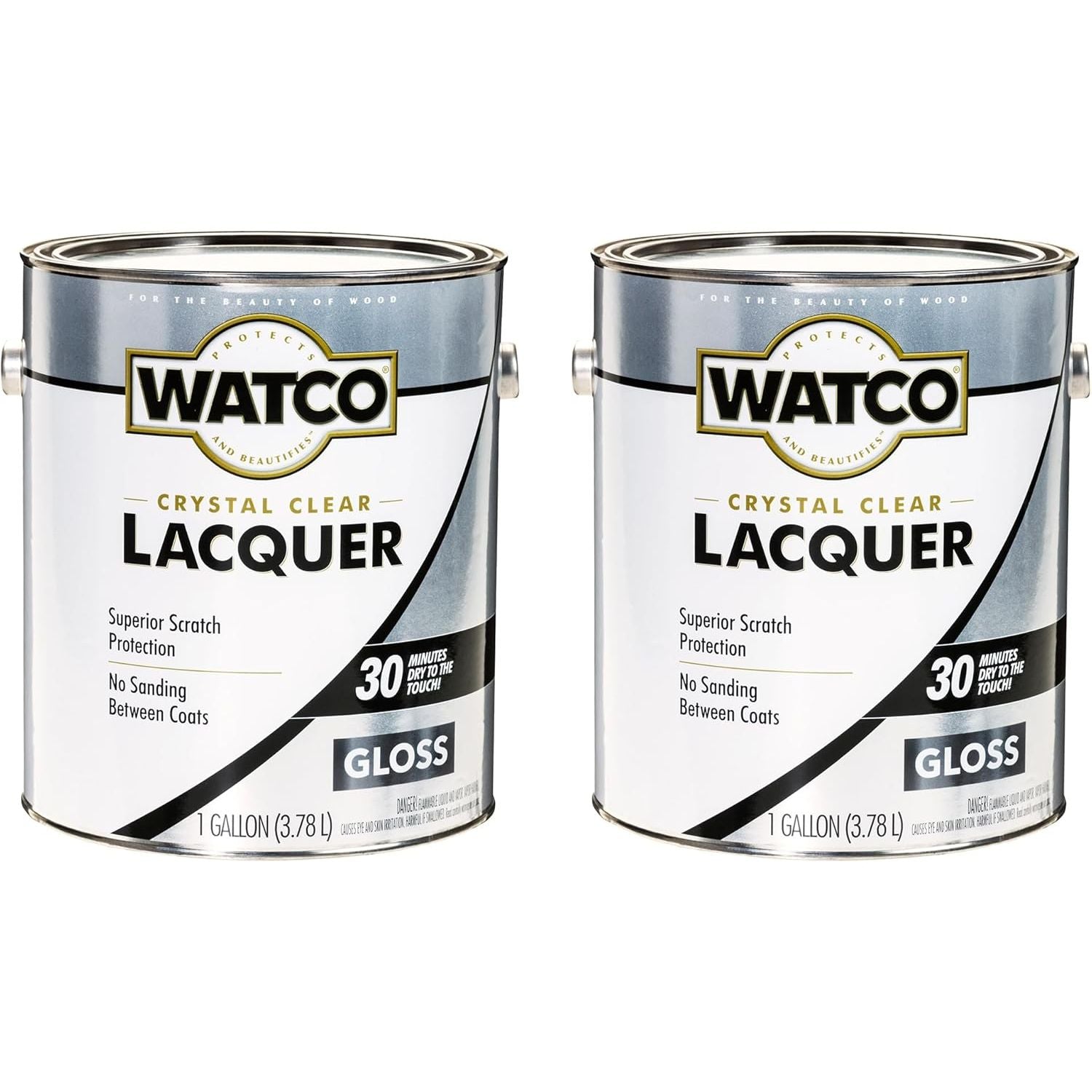 Buy now Watco 63141 Lacquer Clear Wood Finish, Quart, Semi-Gloss Clear Gallon (Pack of 2) Gloss Clear Brush at indiglob india