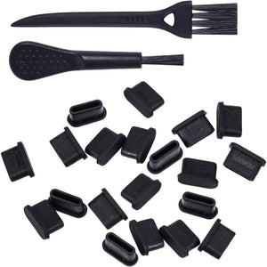 20 Pcs USB C Dust Plugs Cover for iPhone 17 Pro/Pro Max/Air/ 16/15 Series, Samsung Galaxy S25 S24 S23, Type C Charging Port Plug Cover with 2 Cleaning Brush