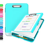 Buy now Sooez Clipboard with Storage, Clip Board 8.5 x 11 with Pen Holder, Plastic Organization Case Box for Letter Legal A4 Size Paper, Low Profile Clip, Nurses Teachers Must Haves, School & Office Supplies at indiglob india