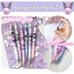 Cartoon Kawaii Set Including Bookmarks Pens Card Holders with Lanyard Sticky Note Ruler Stickers Button Badges Keychain
