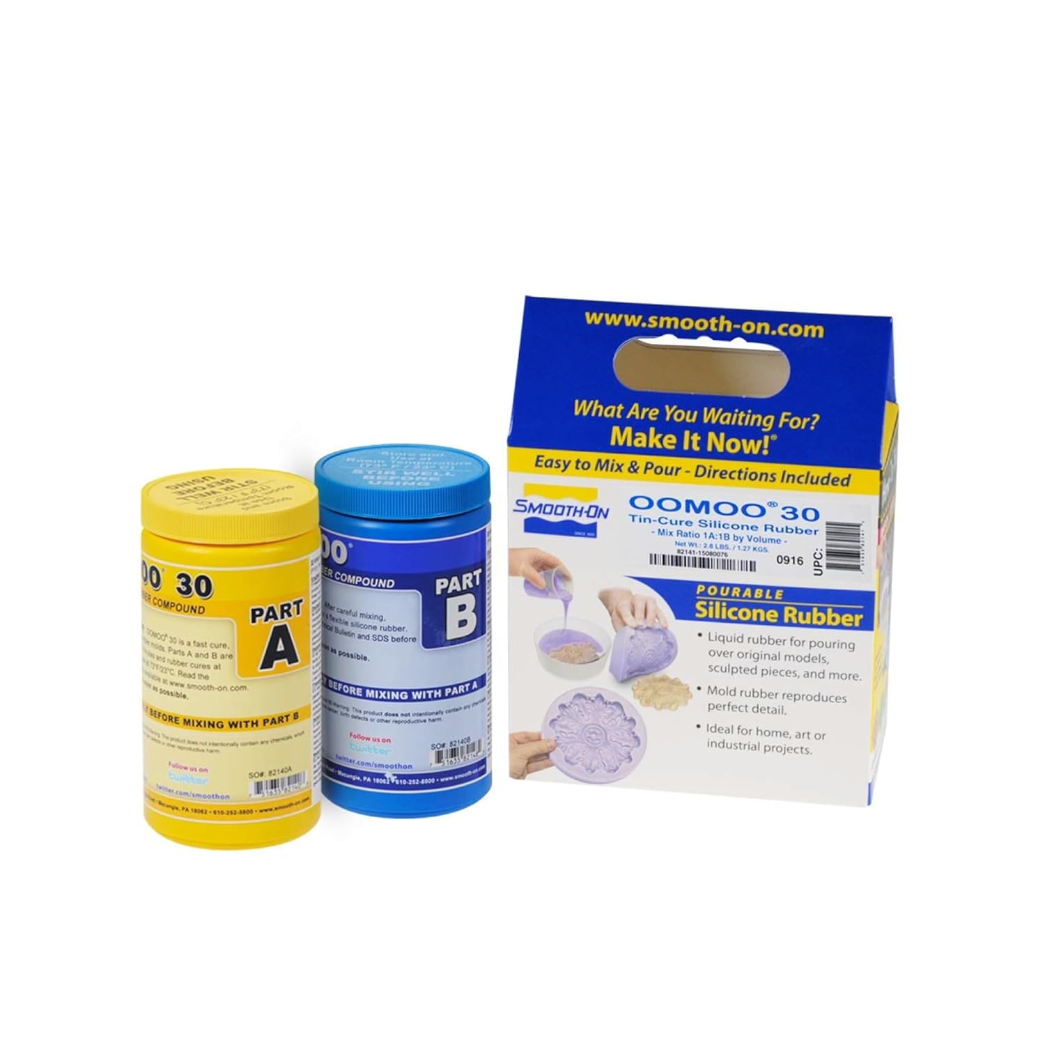 Buy now Smooth-On OOMOOƒ?› 30 Tin Cure Silicone Rubber, Easy to Use Silicone Mold Making Kit, Pint Unit Pint Unit at indiglob india