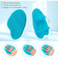 2 Pack Soft Silicone Shower Brush, Body & Face & Short Hair Wash, Bath Exfoliating Skin Massage Scrubber, Dry Skin Brushing Glove Loofah, Fit for Sensitive and All Kinds of Skin (Blue+Gray)