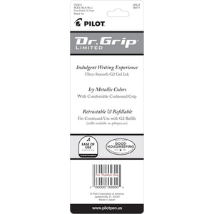 PILOT Dr. Grip Limited Refillable & Retractable Ballpoint Pen, Fine Point, Black Ink, Single Pen - Ideal for School, Journaling & Office Writing