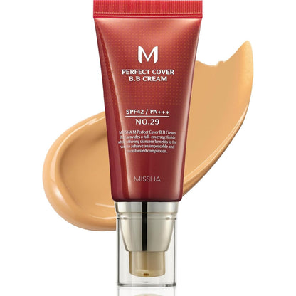 MISSHA M Perfect Cover BB Cream No.13 Bright Beige - Fair with Cool Undertone SPF 42 PA +++ 1.69 Fl Oz - Tinted Moisturizer with SPF