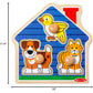 Melissa & Doug Pets Jumbo Peg Wooden Puzzle; Animal Puzzles, Peg Puzzles for Toddlers Ages 1+