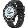 Beeasy Digital Watch Waterproof with Stopwatch Alarm Countdown Dual Time, Ultra-Thin Super Wide-Angle Display Digital Wrist Watches for Men Women - Metal-White dial