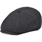 VOBOOM Men Wool Blend 8 Panel Newsboy Cap Herringbone Cabbie Flat Tweed Hat