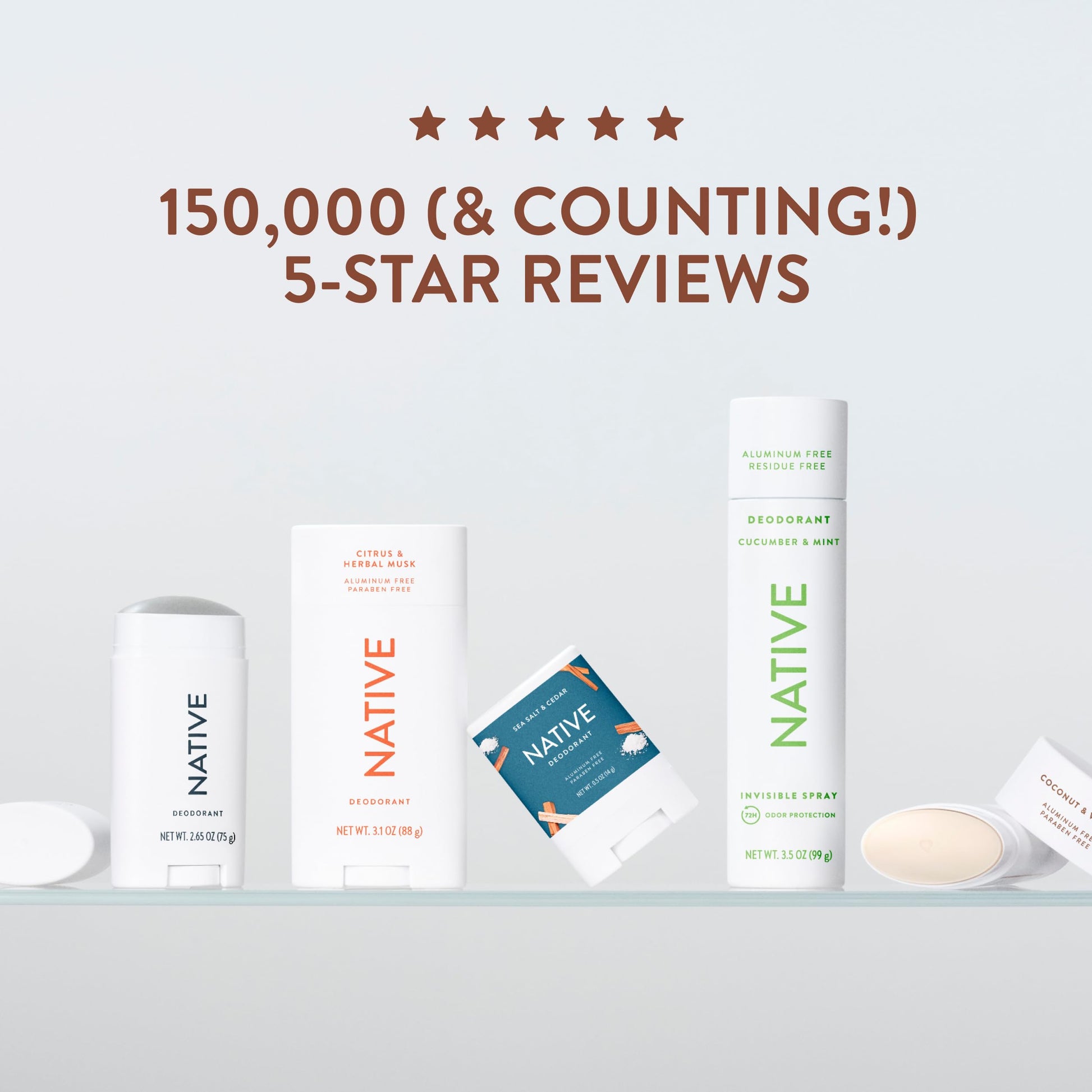 Buy now Native Deodorant Contains Naturally Derived Ingredients, 72 Hour Odor Control | Deodorant for Women and Men, Aluminum Free with Baking Soda, Coconut Oil and Shea Butter | Coconut & Vanilla at indiglob india