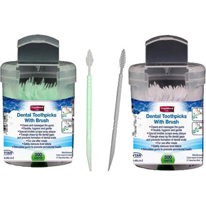 TOPMED ETS Oral Care Dental Brush Teeth Pick Plastic Teeth Floss Toothpick, Interdental Brush (300 Count 1 Box)