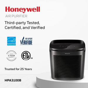 Buy now Honeywell PowerPlus HEPA Air Purifier for Home, 968 Ft?ý Rooms in 1 hour, Reduces Allergens, Dust, Pollen, Smoke, Pet Dander, Odors, Black, HPA3100 at indiglob india