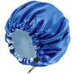 Satin Silk Bonnet for Curly Hair Bonnet Braid Bonnet for Sleeping Bonnets for Women Large Double-Layer Adjustable Black