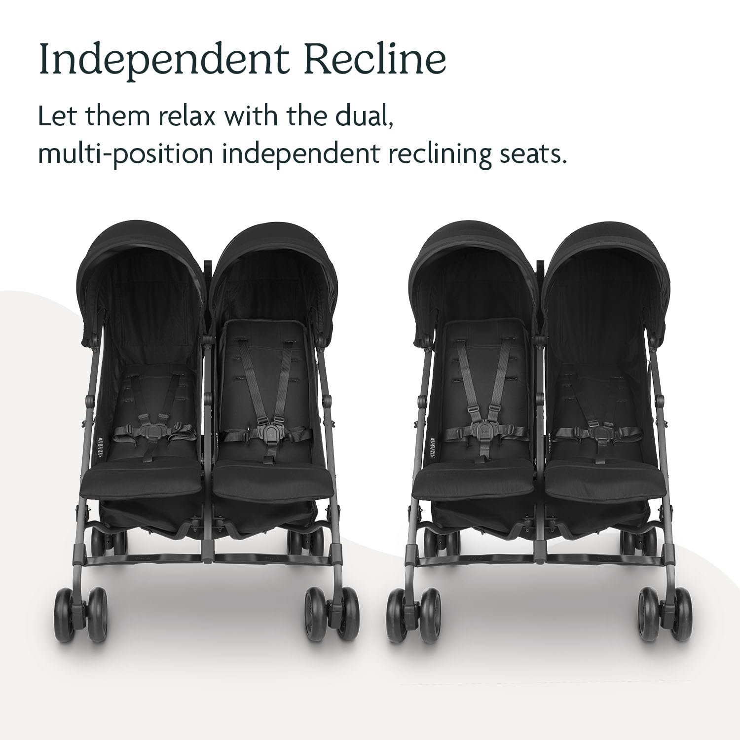 Buy now UPPAbaby G-Link V2 Double Umbrella Stroller / Lightweight Design / One-Step Fold + Recline / XL Basket + Canopy / Cup Holder Included / Jake (Black/Carbon Frame) at indiglob india