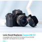 JJC Camera Lens Hood Shade for Canon EF-M 15-45mm f/3.5-6.3 is STM & RF-S 18-45mm f/4.5-6.3 is STM Lens on Canon EOS R100 R50 M50 M50 Mark II M5 M6 M6 Mark II M200 M100 Replaces Canon EW-53 Hood