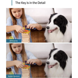 eufy Security Indoor Cam E220, Camera for home Security, Pan & Tilt, Dog/Pet Camera, 2K Wi-Fi Plug-in, Motion Tracking, Motion Only Alerts, Night Vision, HomeBase 3 Compatible, Voice Assistant Support