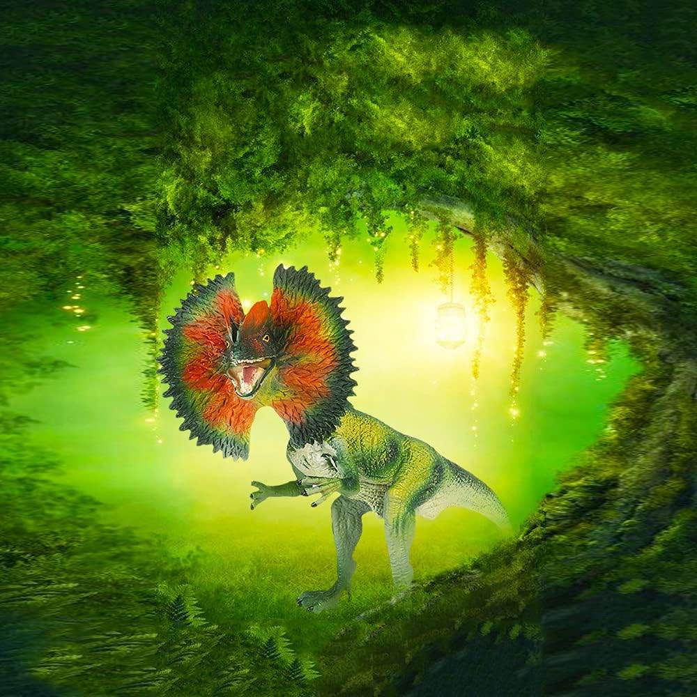 Bbiamsleep 7 Inch Savage Dilophosaurus Solid Dinosaur Figurine Dilophosaurus Figure with Moveable Mouth - My Store