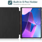 ProCase for Lenovo Tab P12 Pro Case with Pen Holder 12.6 Inch 2021 Release TB-Q706F TB-Q706Z, Shockproof Protective Cases Tri-fold Stand Folio Smart Cover for Lenovo Tab P12 Pro 12.6” -Black