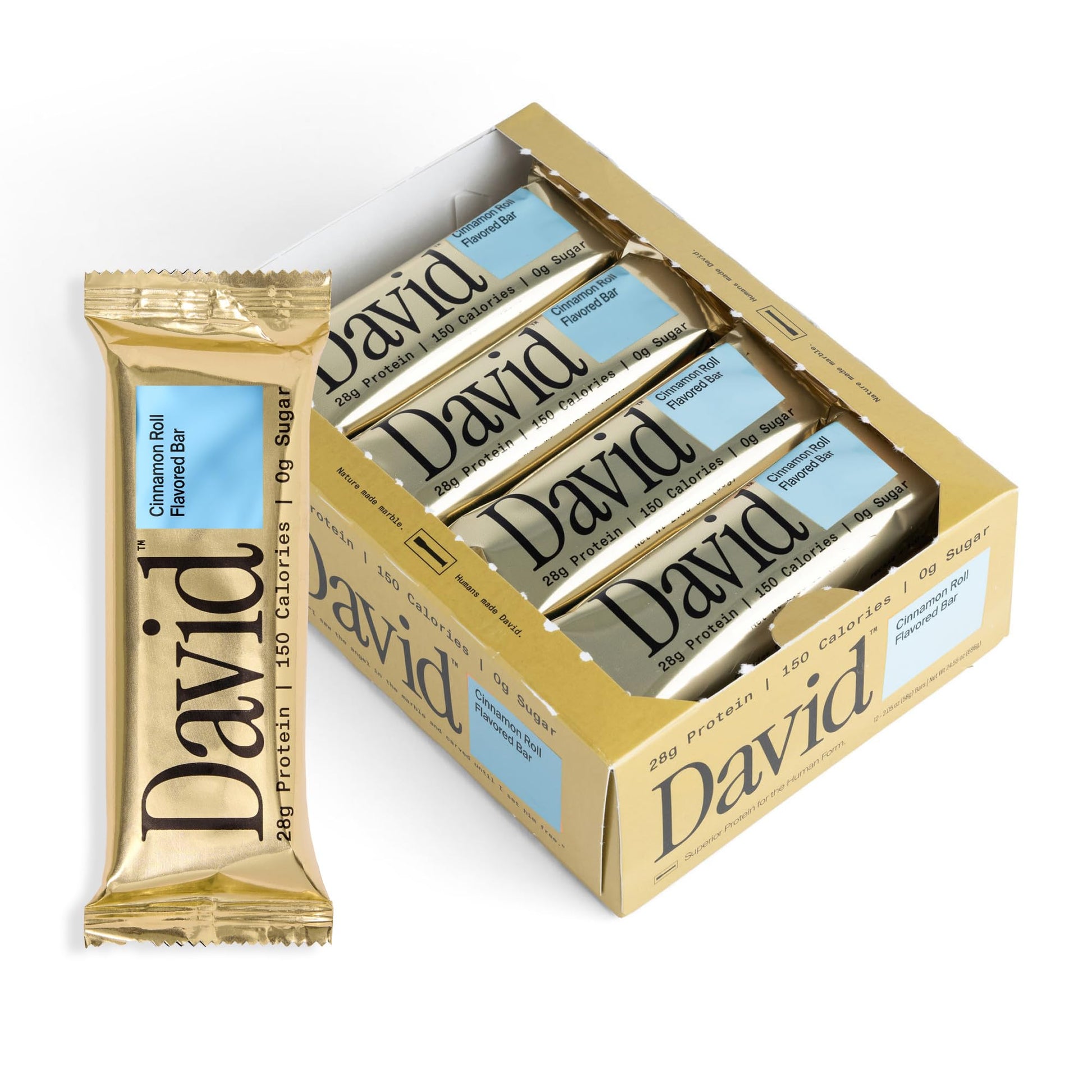 Buy now David High Protein Bars - 0g of Sugar, Low Carb, Gluten Free - 28g of Protein, 150 Calories - On-The-Go Snack - Chocolate Chip Cookie Dough Flavor, Pack of 12 at indiglob india