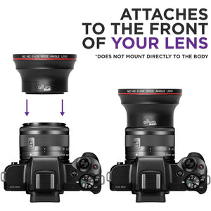 Altura Photo 49MM 0.43x HD Wide Angle Lens with Macro - Attaches to 49MM Filter Thread (Not Camera Body) Mirrorless Camera Accessories for Canon EOS M50, M2, M3, M5, M6 II, M10, M100, M200, R50, R100