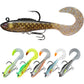 TRUSCEND Pre-rigged Fishing Jig Lures for Freshwater and Saltwater, Innovative Super Durable TPE Bass Lures, Lifelike Shrimp Crayfish Swimbait, Weedless Lure for Crappie Trout Walleye, Keep Separately