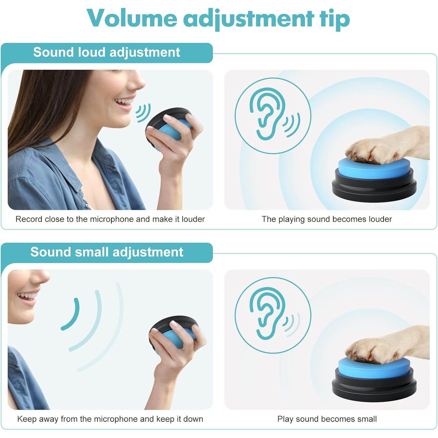 5 Pack Dog Buttons for Communication Starter Pack, DogButtons Training Pet Speaking Buttons with Words Voice Record, Dog Gifts - My Store