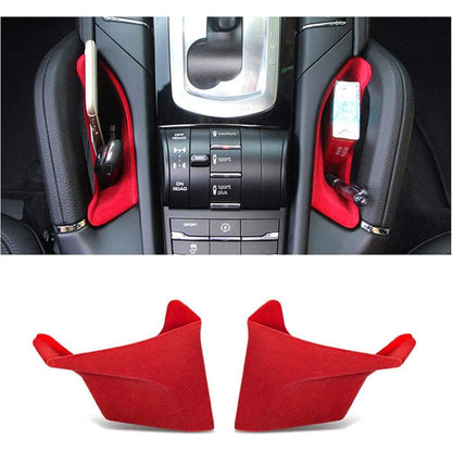 ITrims for Porsche Cayenne 2011-2018 Car Accessories Center Console Seat Armrest Box Storage Box Holder Organizer 2PCS (RED)