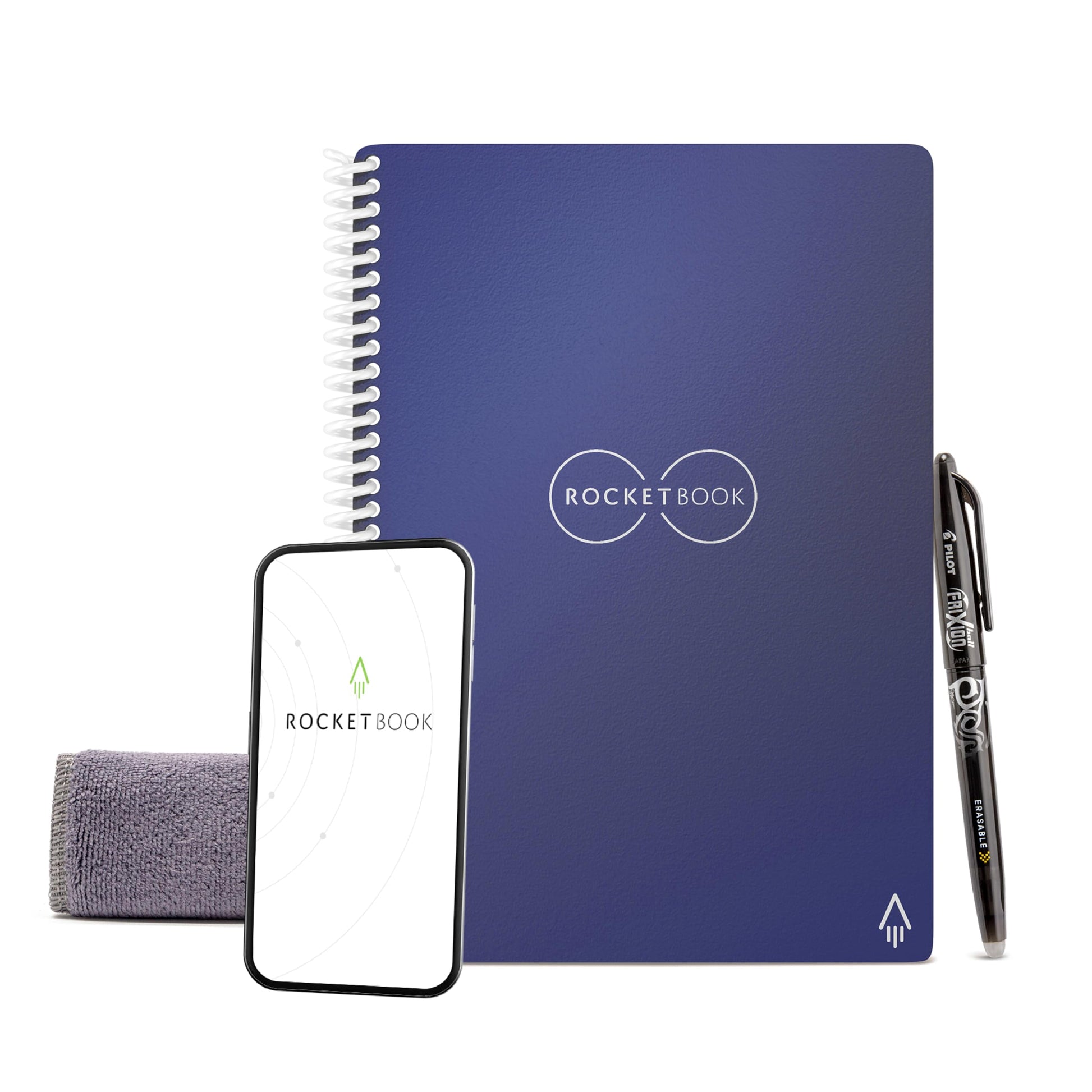 Buy now Rocketbook Core Reusable Spiral Notebook, Letter Size 8.5x11, Black - Dotted Pages, App-Connected, Erasable, Durable Cover, Ideal for School, Work, and Creative Projects at indiglob india