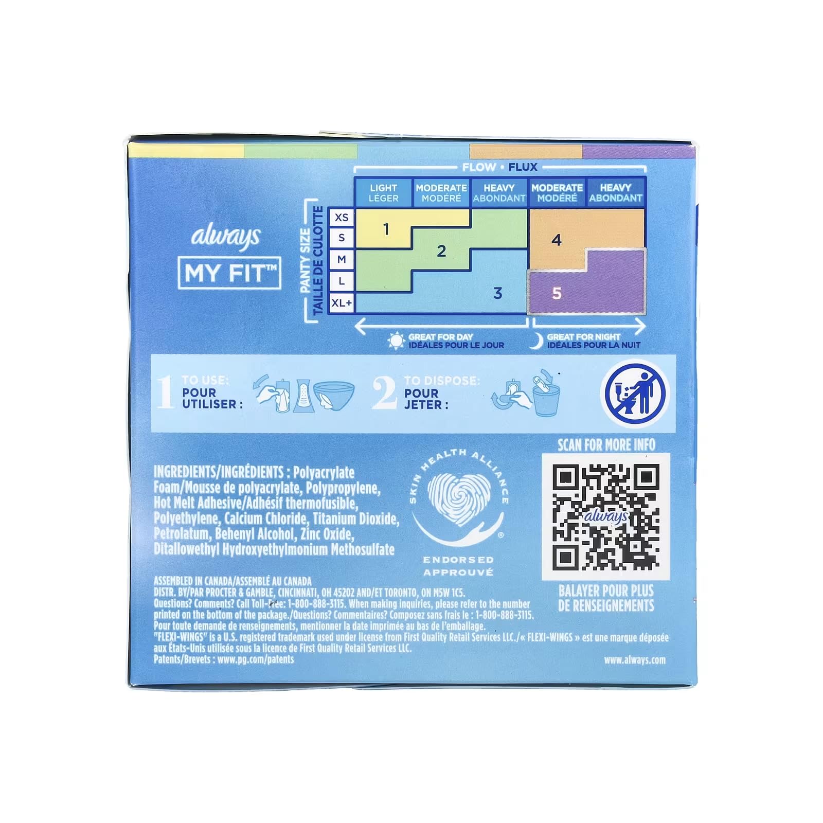 Buy now Always Pads Size 1 Infinity with Flex Foam 18 Count (Pack of 3) at indiglob india