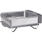 KitchenAid Large Capacity Full Size Rust Resistant Dish Rack with Angled Drain Board and Removable Flatware Caddy, Light Grey