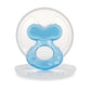 Nuby Silicone Teethe-EEZ Teether with Bristles, Includes Hygienic Case, Blue