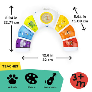 Baby Einstein Glow & Discover Light Bar Musical Activity Station and Tummy Time Toy, Montessori Cause and Effect Early Learning for 3-36 months