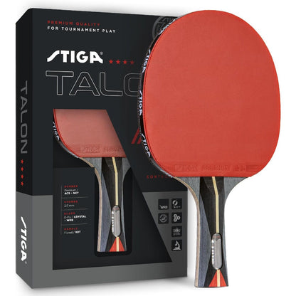 STIGA Talon Ping Pong Paddle - 6-Ply Ultra-Light Blade - 2mm Tournament-Approved Sponge - Flared Handle for Enhanced Control - Competitive Table Tennis Racket for Family Fun