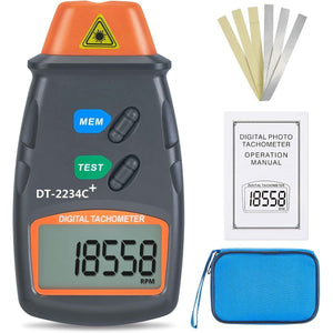 AGPtek® Professional Digital Laser Photo Tachometer Non Contact RPM Tach