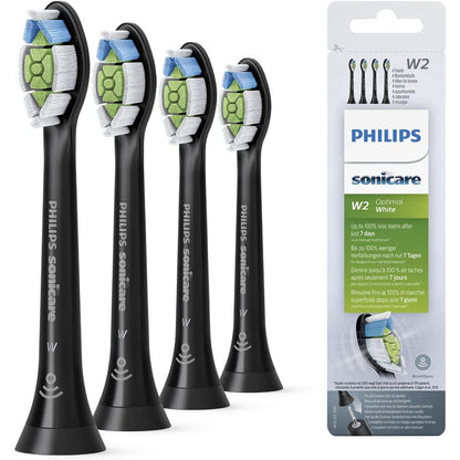 Philips Sonicare Original W2 Optimal White Standard Sonic Toothbrush Heads - 4 Pack in White (Model HX6064/10)